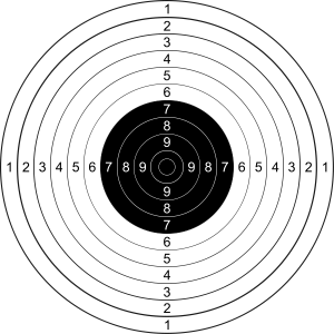 25 Meter Precision Pistol Target - Team Shooting Stars